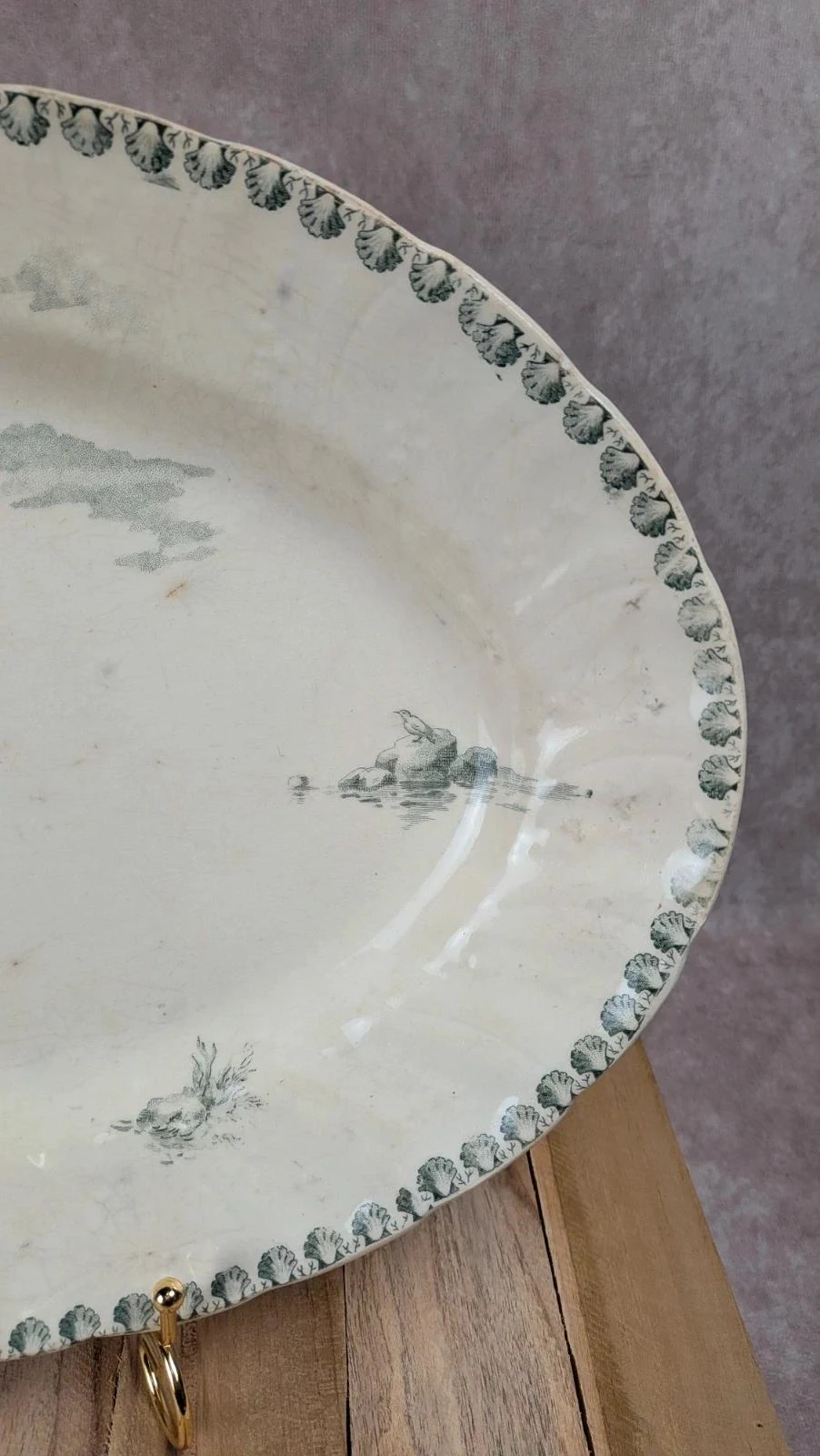 Gran plato antiguo Gien – modelo Océano – photo 4